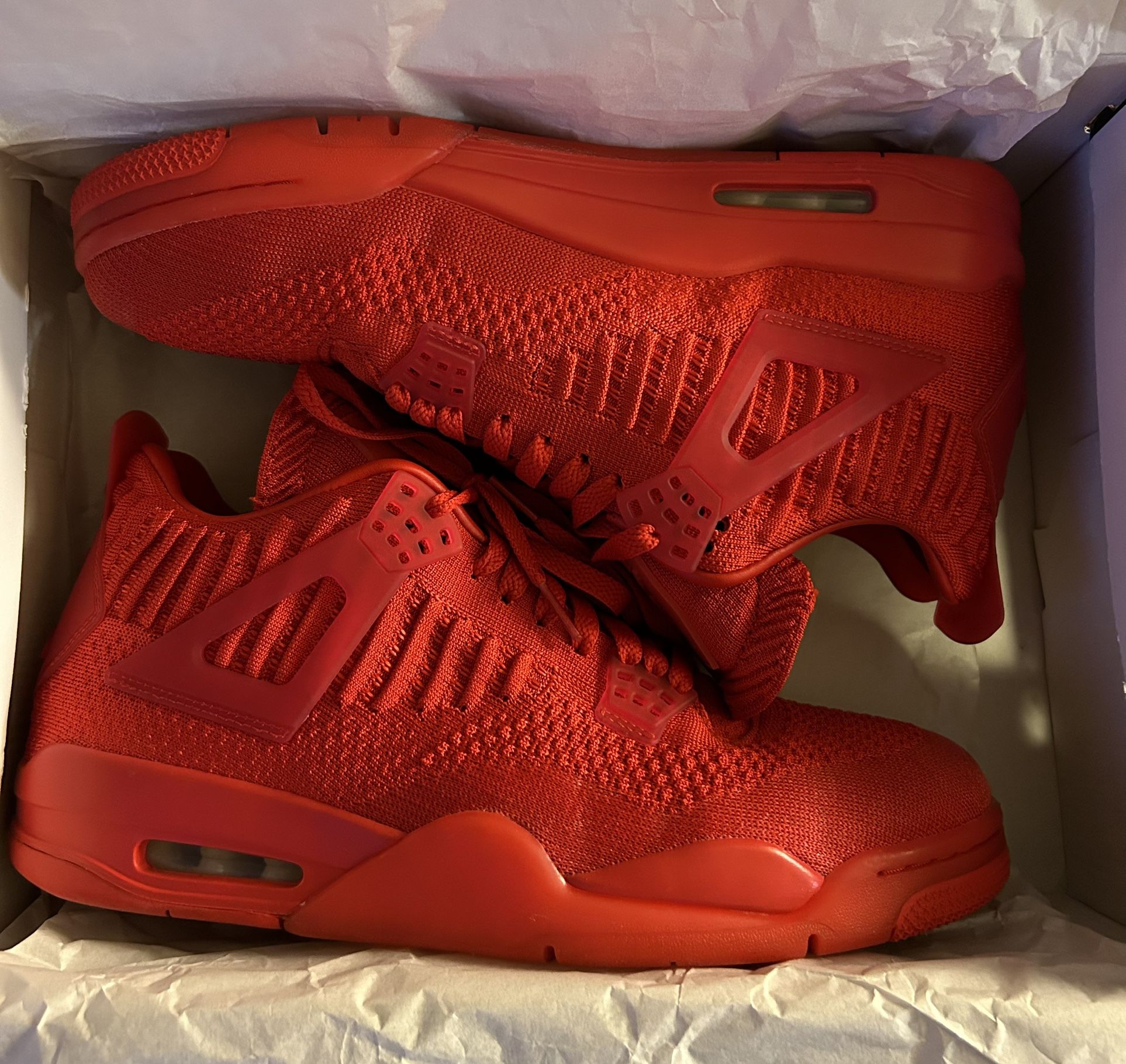 Nike Air Jordan Retro 4 Flyknit Red Sz 11