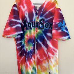 Everett Aquasox Tie Die Baseball Jersey Size 48
