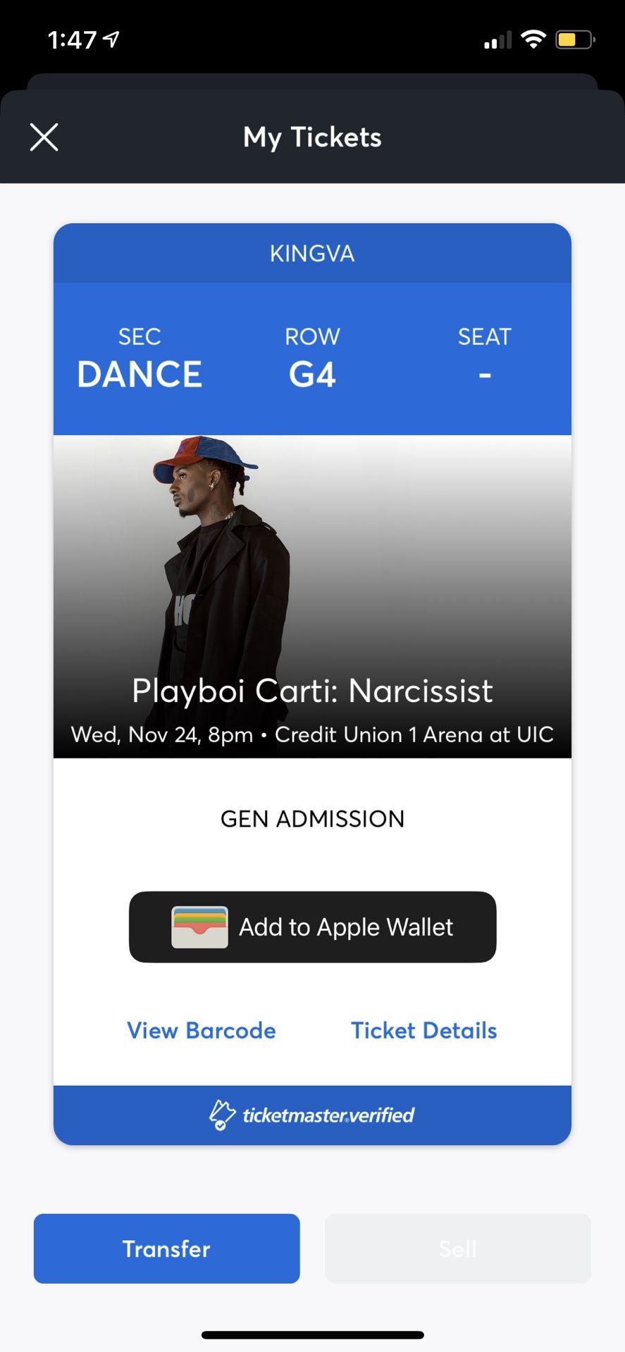 Playboi Carti Tickets Narcissist Tour General Admission 