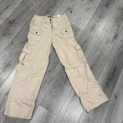 Khaki cargo baggy jeans 