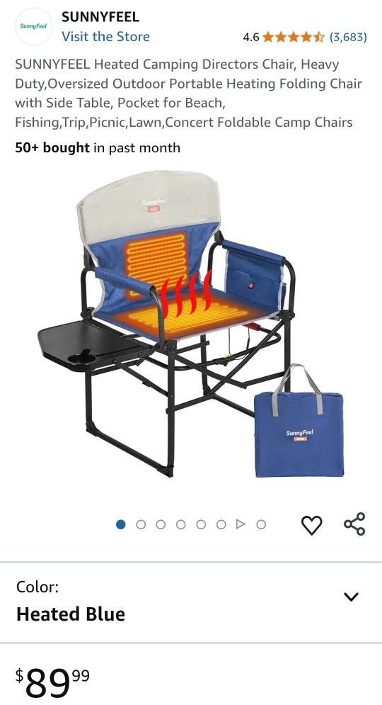 Heated Camping Directors Chair