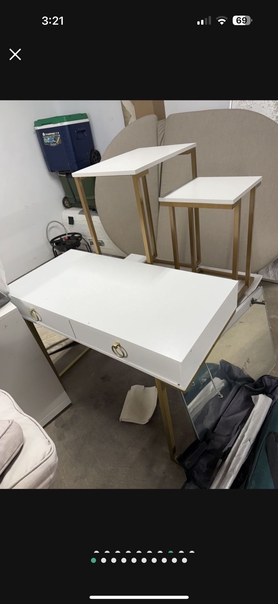 4 Piece Set White And Gold