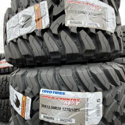 TOYO OPEN COUNTRY M/T 35x12.50R20 LT TIRES!!!!