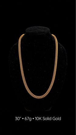 30” 10K Solid Gold Franco Chain – 67 grams heavy