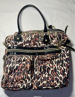 Betsy Johnson Animal Cheetah Print Medium Shoulder Bag Rockabilly Punk Goth Alternative