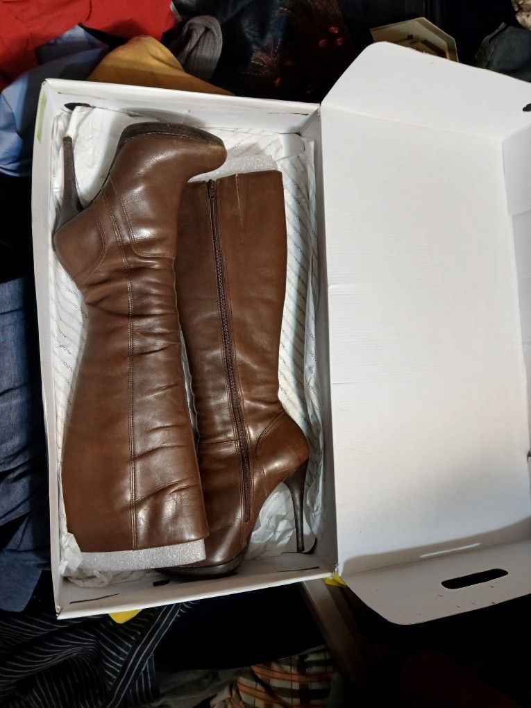 aldo knee high boots real leather