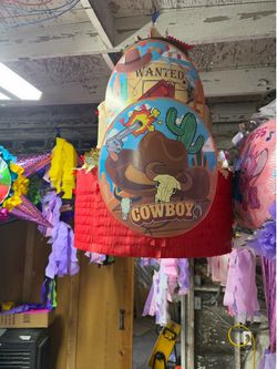 Cowboy three tier pinata with balls