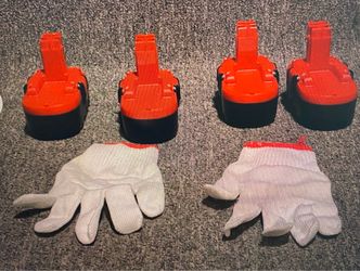 4-Efluky Power Tool Batteries Compatible with Bosch Hand Tools, 1 Pair Gloves