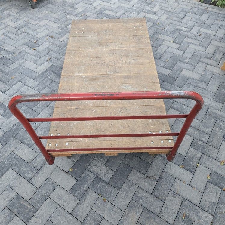 Red Wood Platform Truck / Dolly