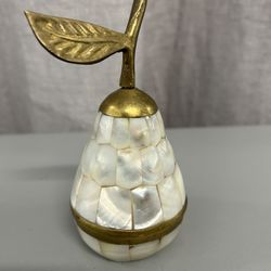Brass Mother Of Pearl Box 