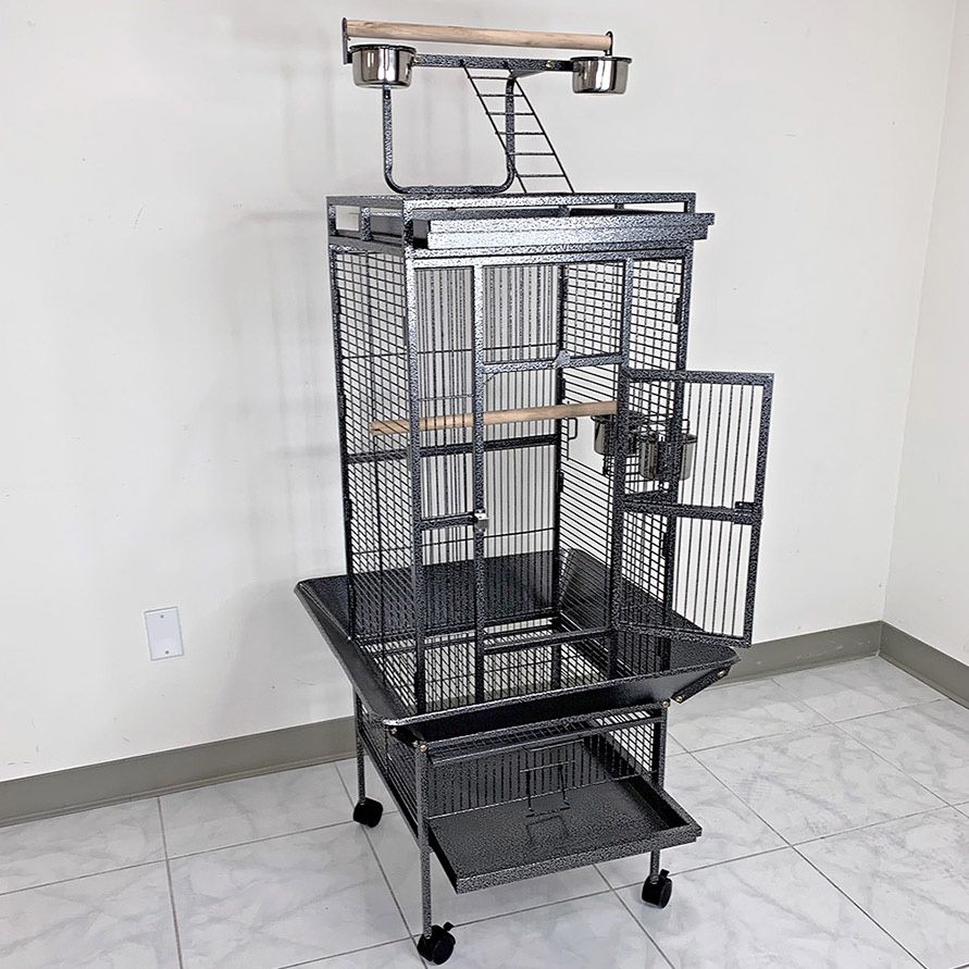 (Brand New) $130 Large 61” Parrot Bird Cages with Rolling Stand for Cockatiels Parrot Parakeet Lovebird Finch