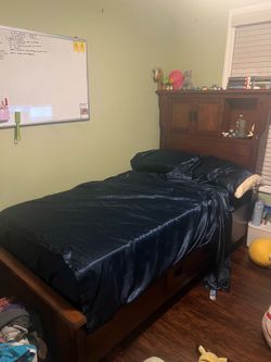Twin bed frame  with bed