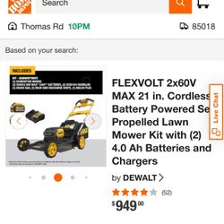 Dewalt Cordless Powered Mower 