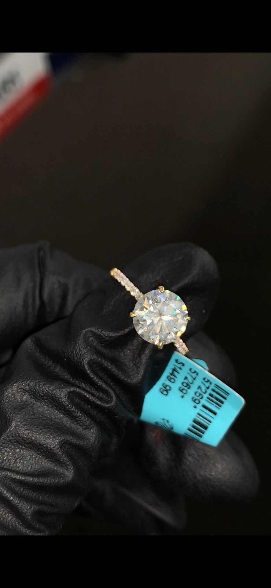 10k Gold With Moissanite Diamond Ring 
