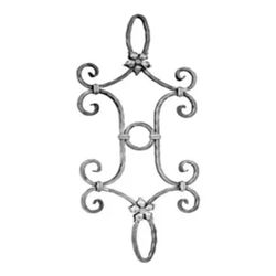 Ornaments - Rosette Panel w/ Collar Scrolls (Hammered) 479/2      Qty  4  Available 