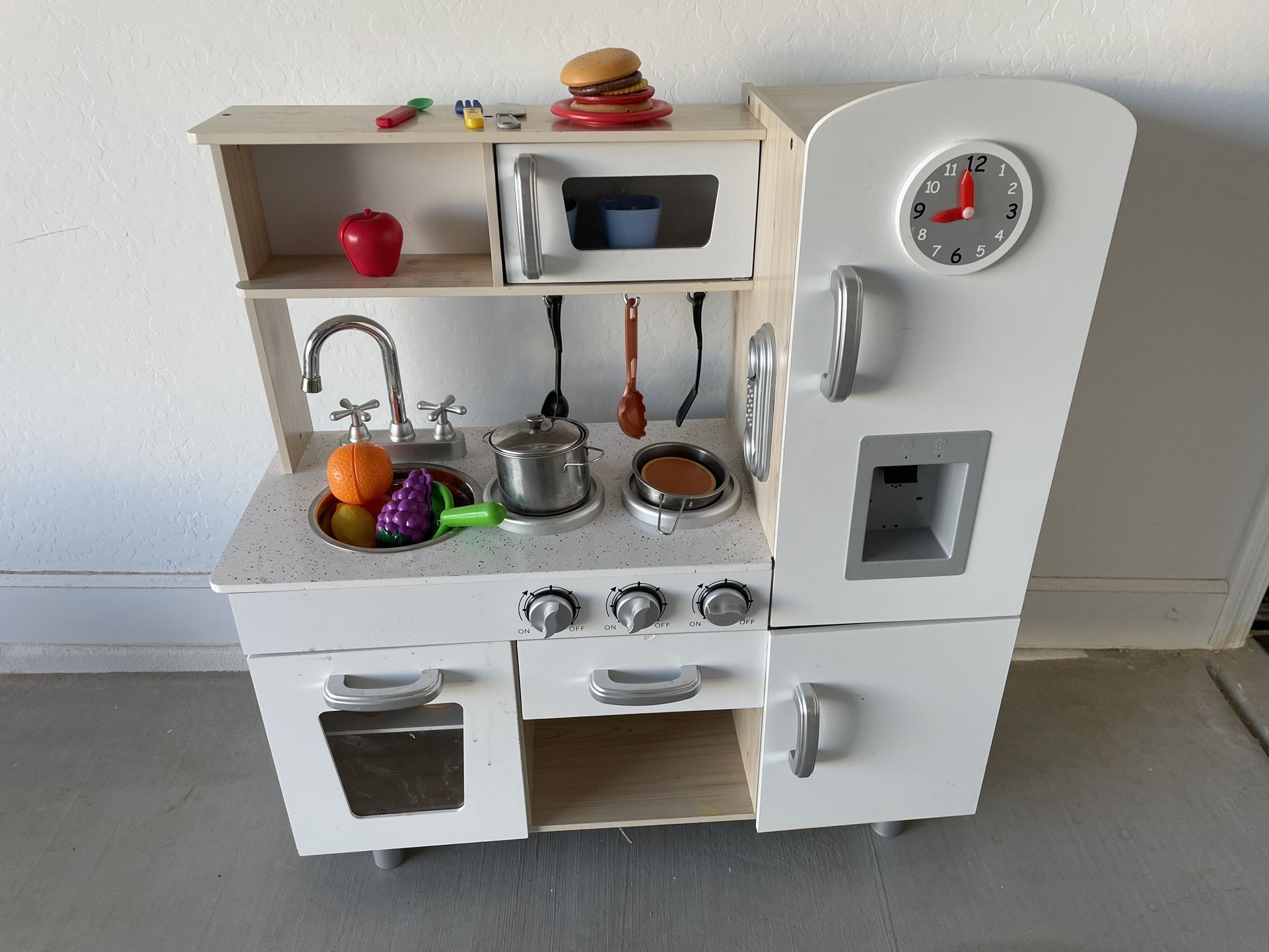 Wooden Toy Kitchen With Accessories