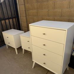 White Dresser + 2 End Tables $100 firm