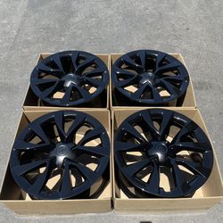 20” tesla model x plaid wheels factory original tesla model s Oem rims gloss black brand new