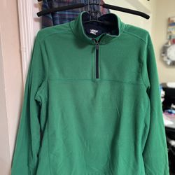 LANDS’ END Men’s Fleece Pullover-Small