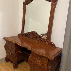 Solid Mohagany Dresser With Mirror $575