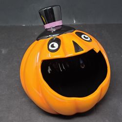 MAGENTA Halloween Pumpkin Candy Bowl Dish Container Orange Black Jack-o-Lantern