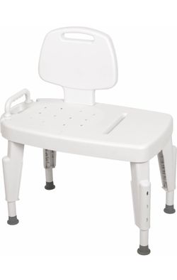 medline composite transfer bench with back