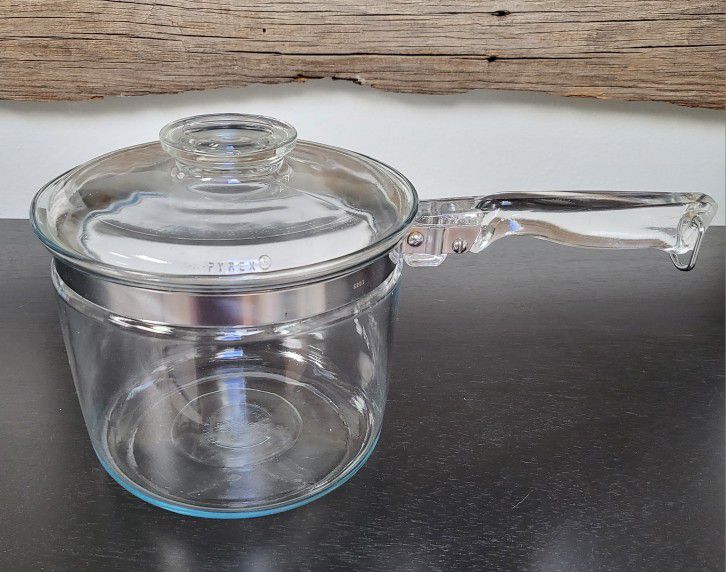 Vintage Pyrex 6283 Double Boiler Bottom With Lid