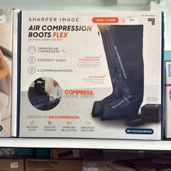 SHARPER IMAGE AIR COMPRESSION BOOTS FLEX  LEG RECOVERY SYSTEM 