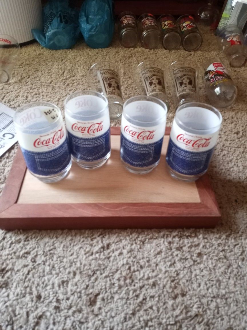 Coca Cola Vintage Jean Glasses Set 4