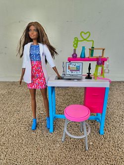 Barbie Science Lab Playset + Doll