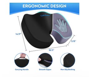 CushZone Ergonomic Memory Foam Seat Cushion