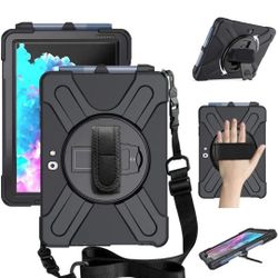 Microsoft Surface Go 3 10.5" 2021 / Surface Go 2 10.5" 2020 / Surface Go Case 10" 2018 with 360 Rotating Hand Strap Handle Kickstand Pen Holder Should