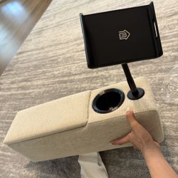 Wide Adjustable Sectional Sofa Arm Armrest with Cup Holder