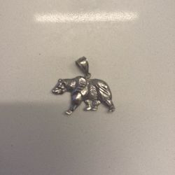 925 sterling silver california bear pendent 