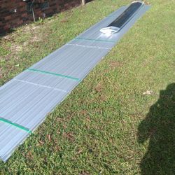 Metal Panels with Ridge Cap And Rake Trim