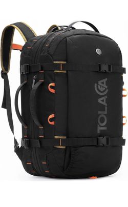 Tolaccea Travel Backpack for Men Women, 40L-50L Carry On Backpack with Wet Dry Compartment, TSA Approved Laptop Daypack Fits 15.6", Convertible Expand