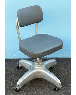 Vintage Cole propeller base rolling office chair