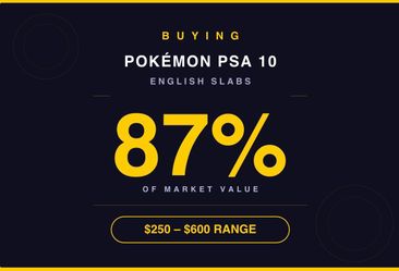 Buying PSA 10 English Pokemon Slabs in the $250-$600 range at 87%