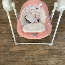 New- Kids View Portable Baby Swing/stationary Chair