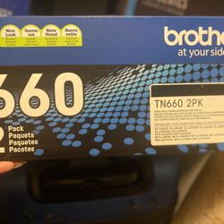 Brand New Brother 660 Toner Cartridges 2pk