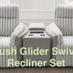 Glider Swivel Recliner Combo Set (Finance & Delivery)