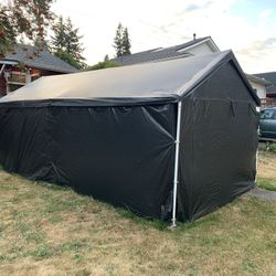 free 10’ x 20’ Carovan black carport storage shed tent