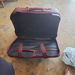 Vintage OLYMPIC Burgundy Suitcase Must See