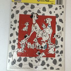 Walt Disney 101 Dalmatians Dogs Golden Frame Tray Puzzle For Children 3-7