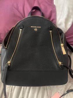 Michael Kors Black Leather Backpack