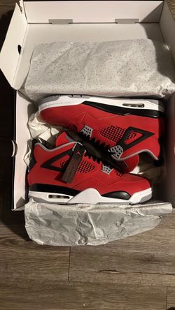 Jordan 4 retro fire red/white black