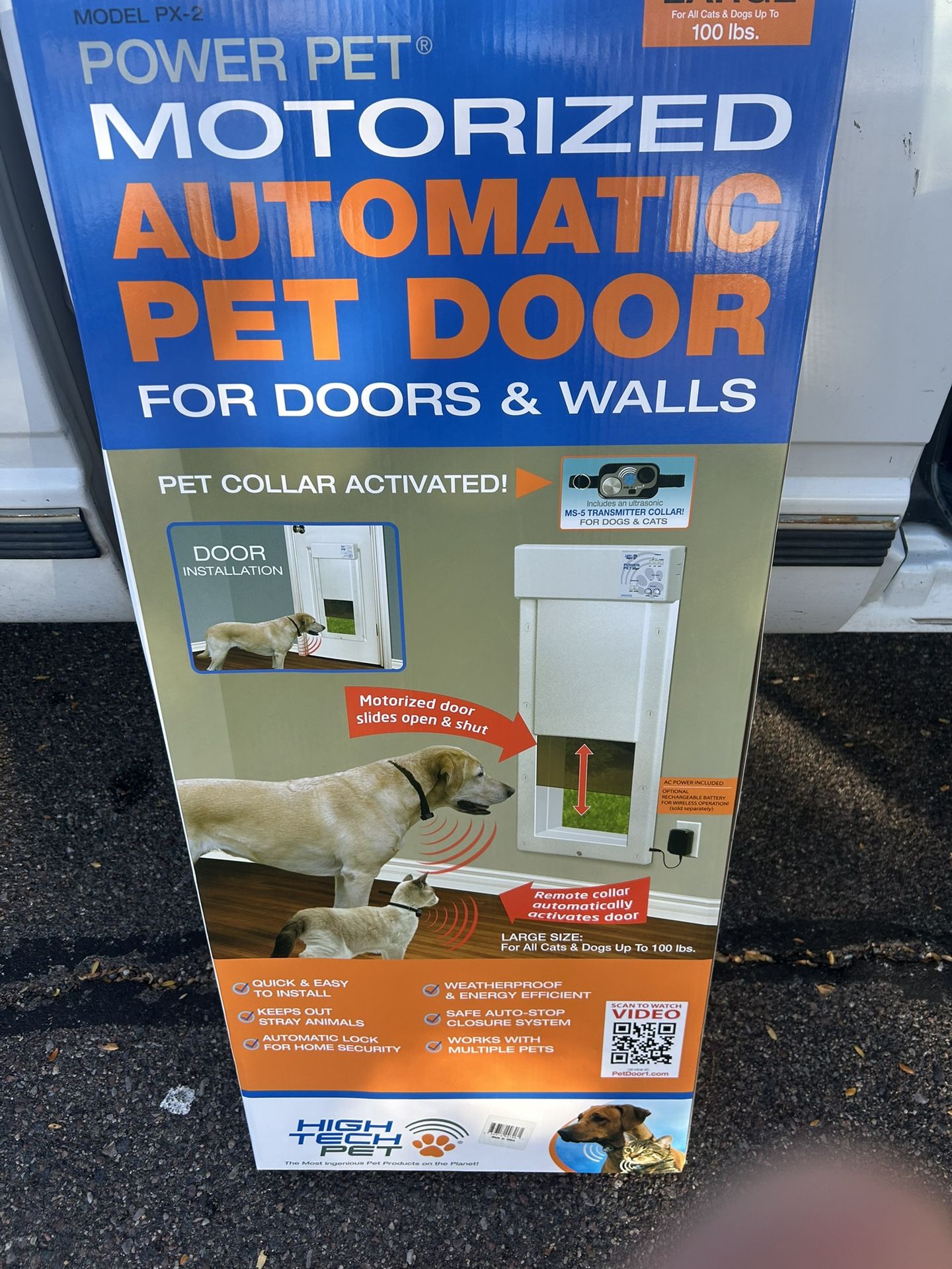 Power Pet Large Automatic Pet Door Up To 100 Pounds