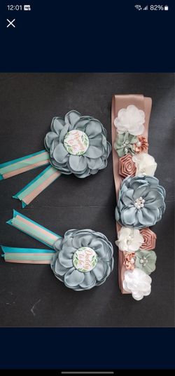 Mommy Daddy Baby Shower Corsage And Belly Band