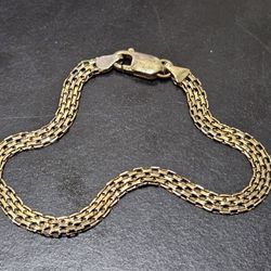 Gold 14k Bracelet 4.6 Grams Vintage Italia Jewelry Yellow Vintage Gold Chain Necklace Bullion