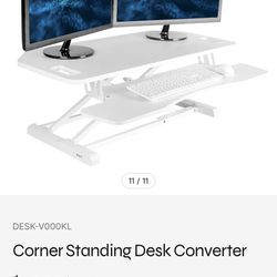 38” Corner Desk Riser Black